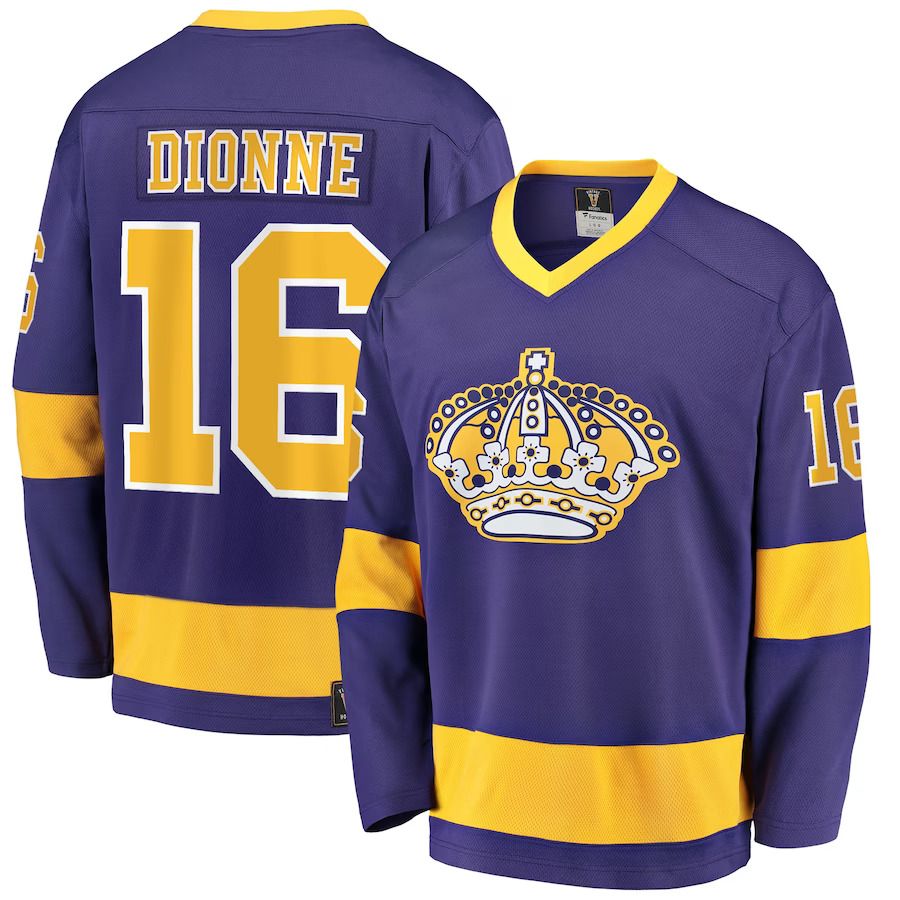 Men Los Angeles Kings 16 Marcel Dionne Fanatics Branded Purple Premier Breakaway Retired Player NHL Jersey